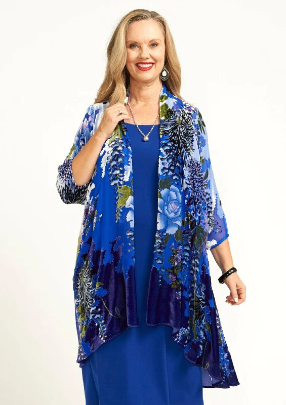 Blue Jasmine Long Evening Jacket