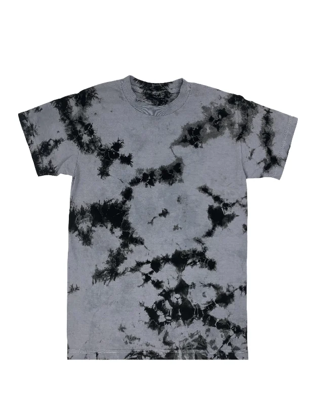 Lavender Black Crystal Wash Tie Dye T-Shirt