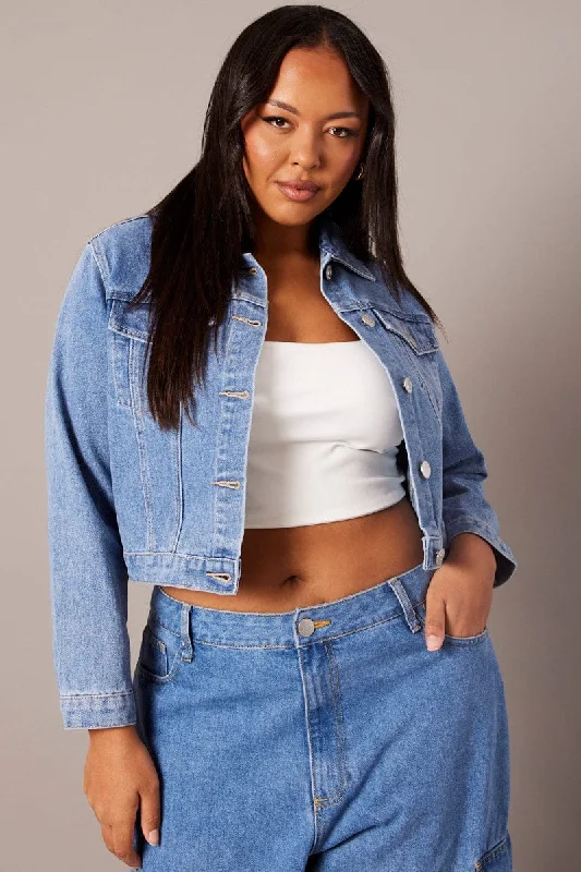 Denim Twill Effect Denim Jacket