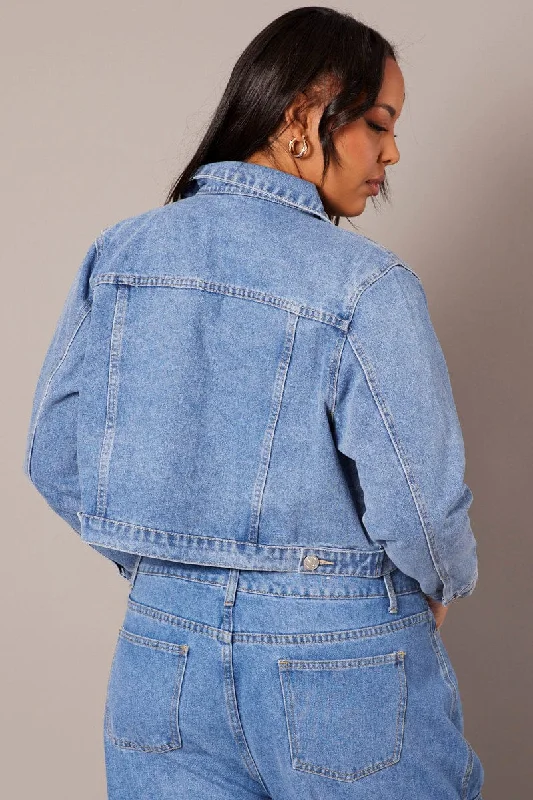 Denim Twill Effect Denim Jacket