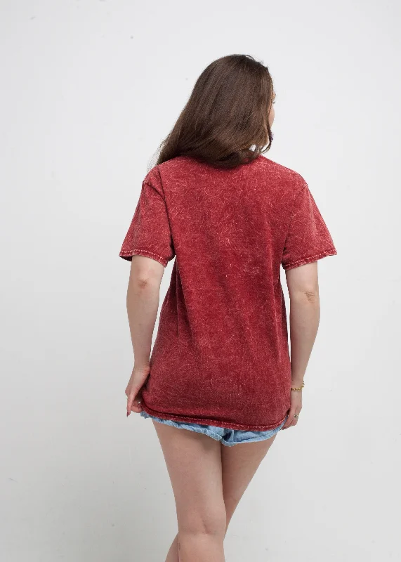 Red Mineral Wash T-Shirt