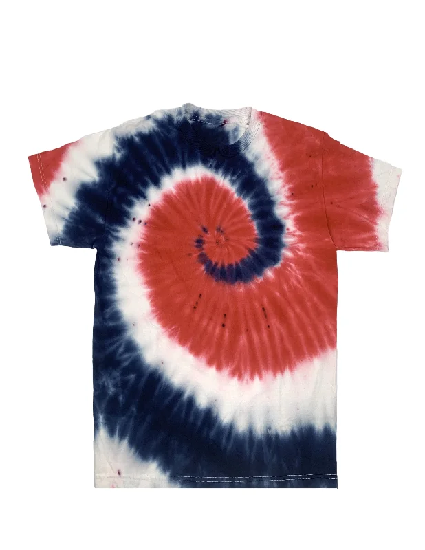 Red, White & Blue Spiral Tie Dye T-Shirt Alstyle 1301