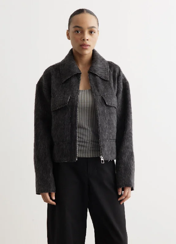 Scarce Cropped Wool Jacket