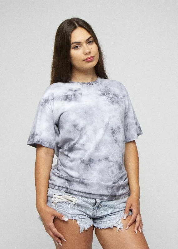 Slate Grey Crystal Wash Tie Dye T-Shirt