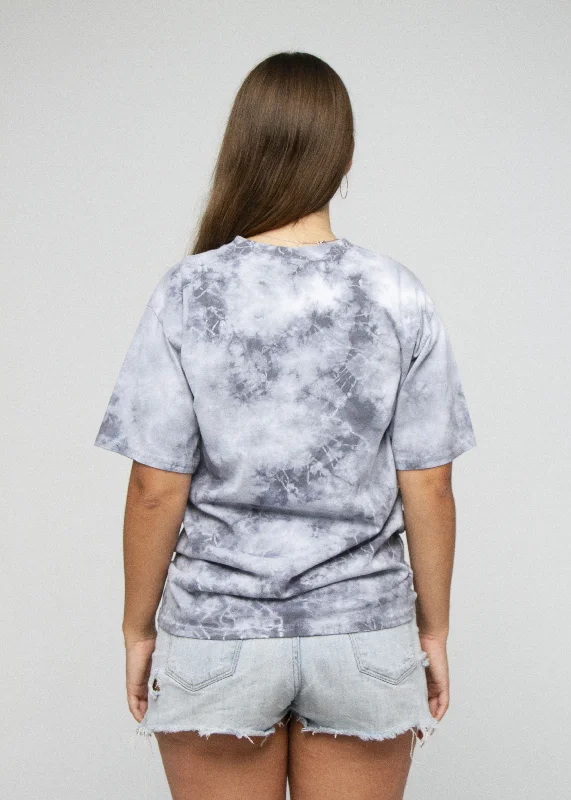 Slate Grey Crystal Wash Tie Dye T-Shirt