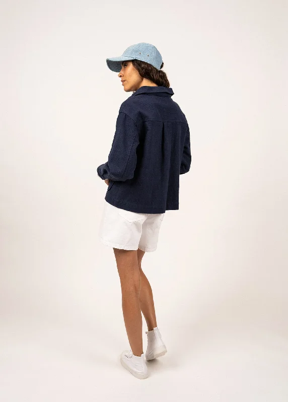 Ste Sophie worker-style jacket - in canvas (MARINE)