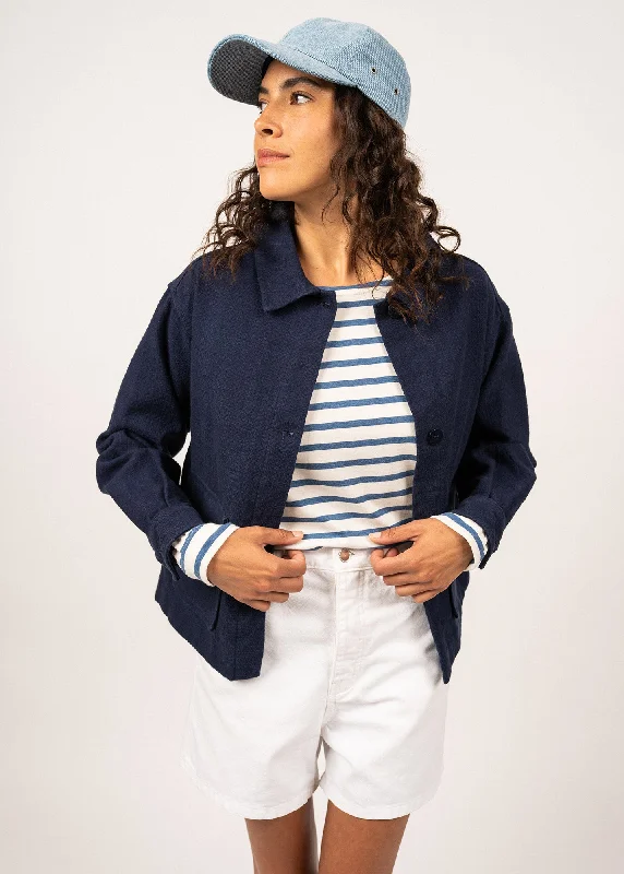 Ste Sophie worker-style jacket - in canvas (MARINE)