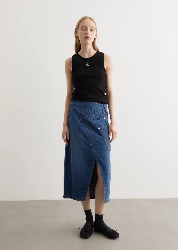 Twisted Midi Skirt