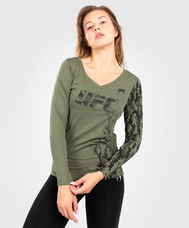 UFC Venum Authentic Fight Week Women's Long Sleeve T-shirt - Khaki