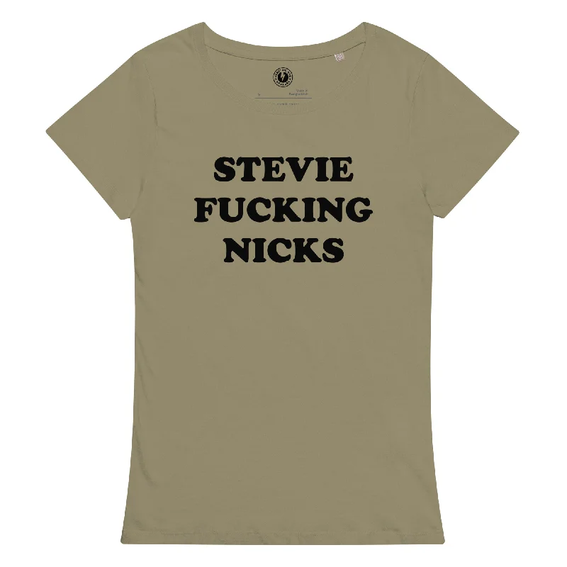 STEVIE F*CKING NICKS Printed Women’s Fitted Organic Cotton T-shirt