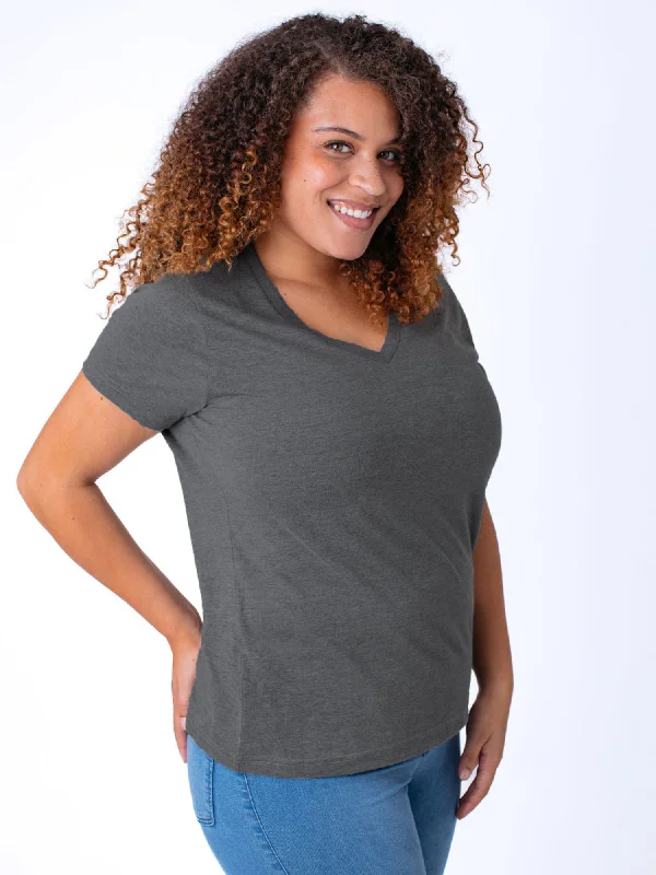 Women's Carbon Grey V-Neck