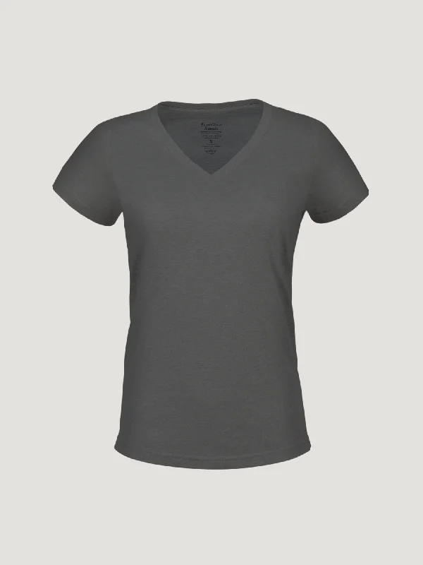 Women's Carbon Grey V-Neck