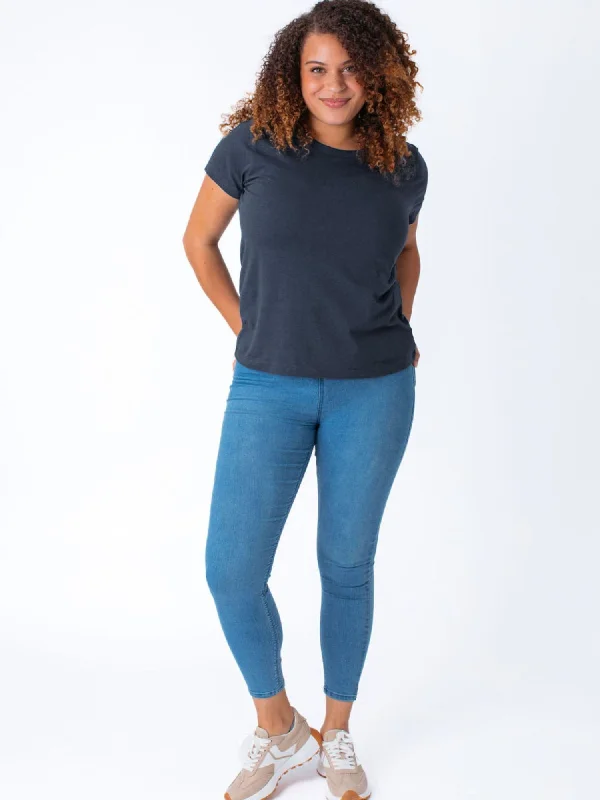 Women's Indigo Blue Crew Neck