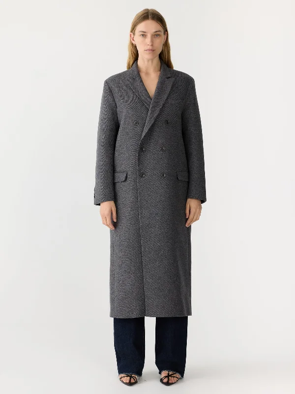 wool longerline coat