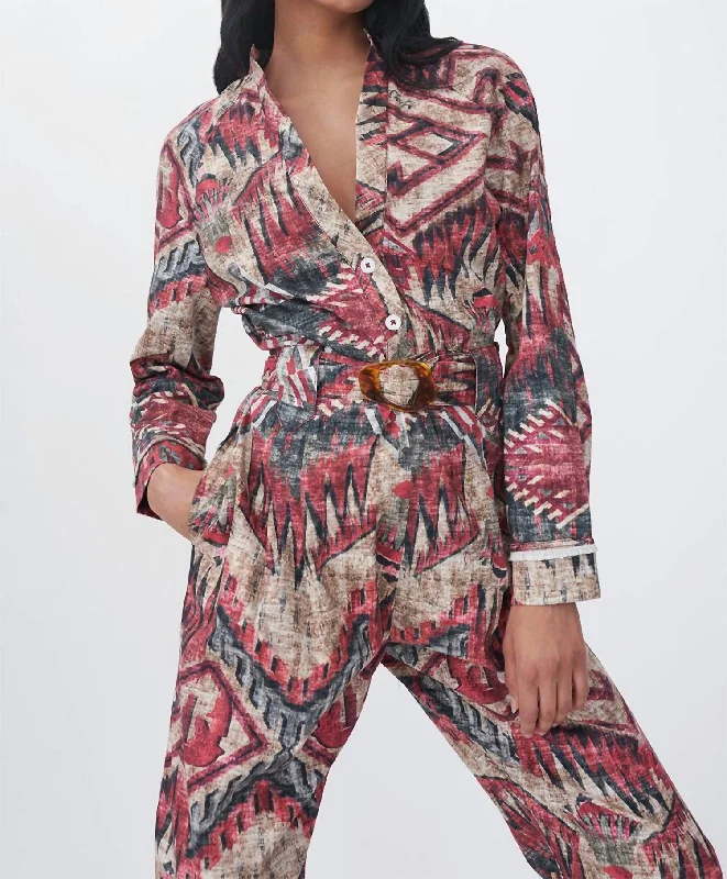 Cairo Jumpsuit In Nilo Berry