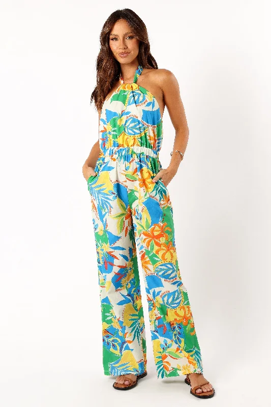 Harriet Halter Jumpsuit - Malta Print