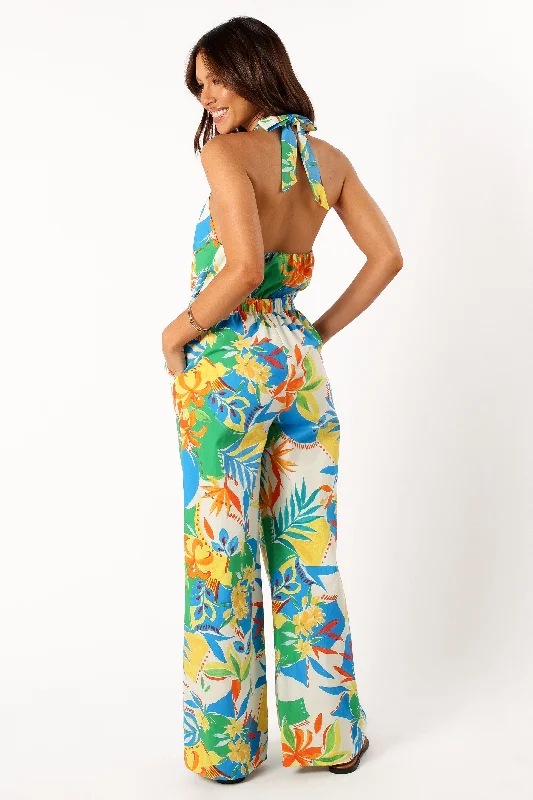 Harriet Halter Jumpsuit - Malta Print