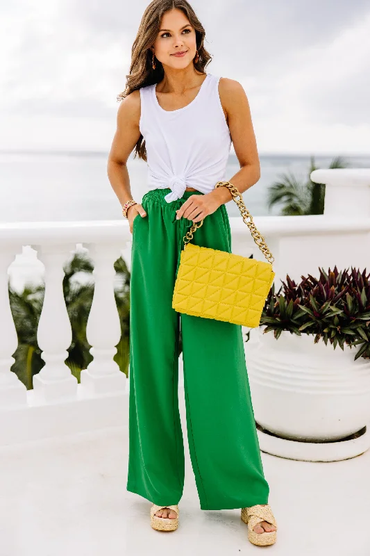 On My Heart Kelly Green Wide Leg Pants