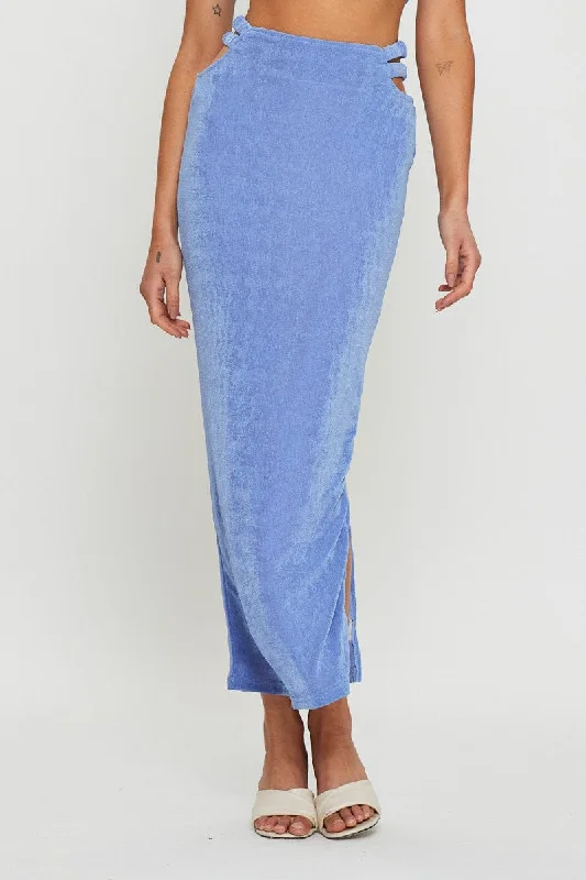 Purple Maxi Skirt Side Split