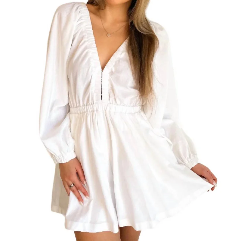 Sandy Shores Romper In White