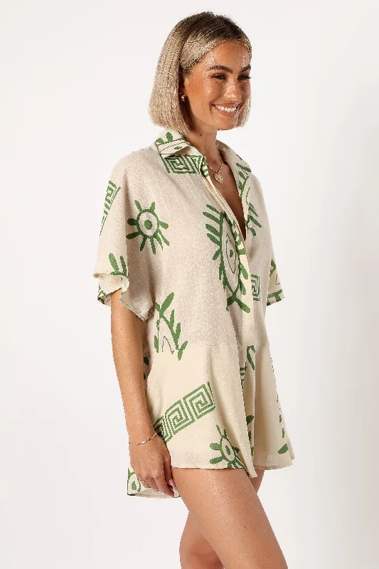 Sebastian Playsuit - Green Print