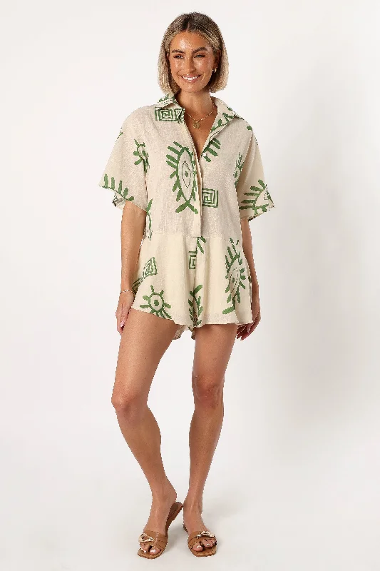 Sebastian Playsuit - Green Print