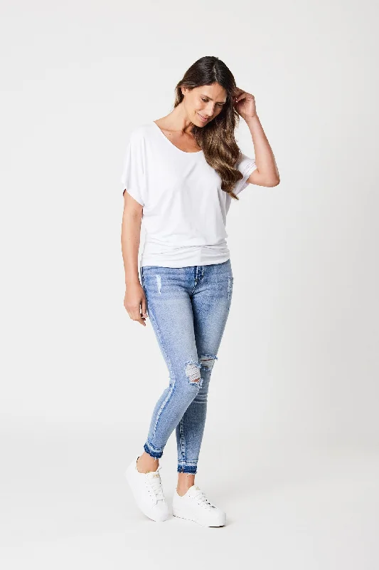 Wakee Georgia Ripped Jean Blue