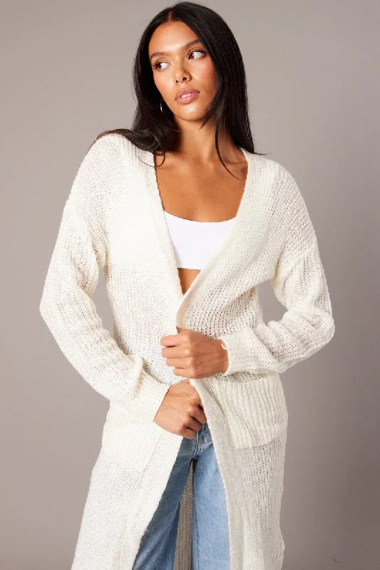 White Knit Cardigan