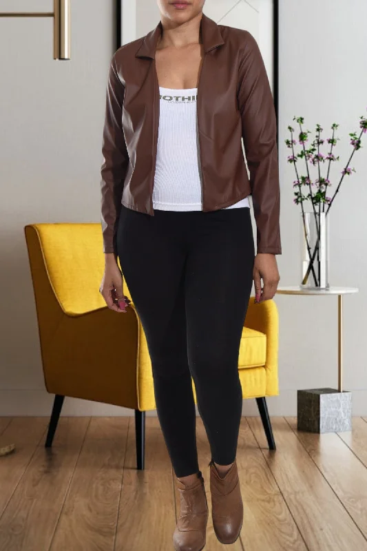 Choc Brown Crop Jacket