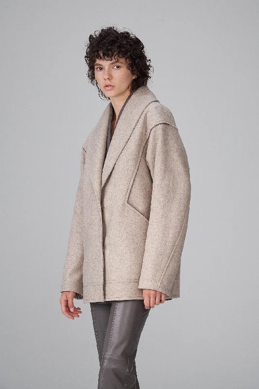 Cindy - Latte Wool Jacket