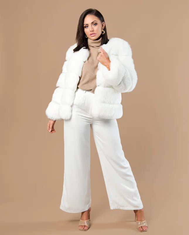 Five Panel Faux Fur Coat