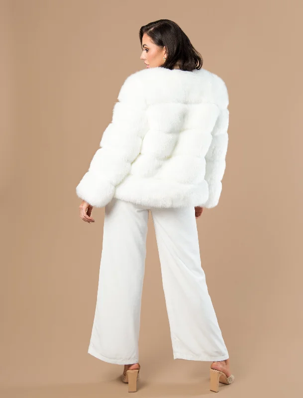 Five Panel Faux Fur Coat