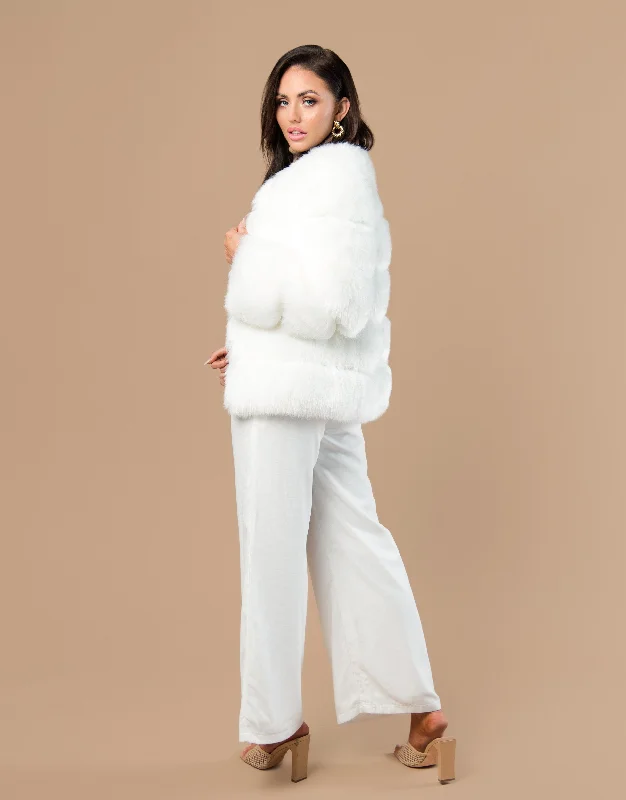 Five Panel Faux Fur Coat