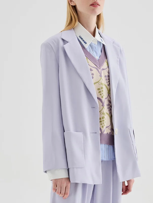 Lavender / Beige Suit Jacket