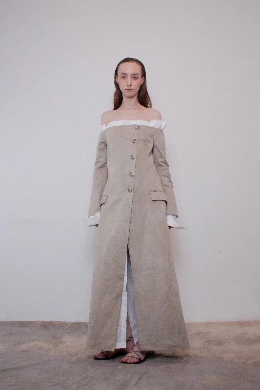 Naturally Dyed Elongated Cropped Tailored Jacket