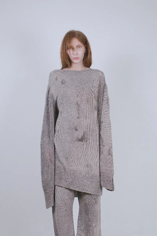 Naturally Dyed Hand-knitted Sweater