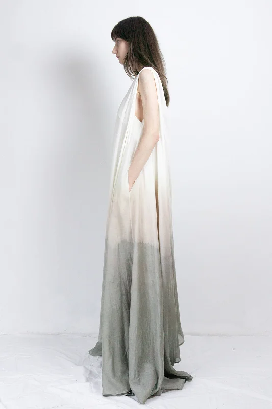 Naturally dyed silk Medusae dress