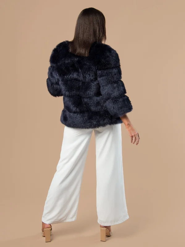 Nine Point Faux Fur Coat