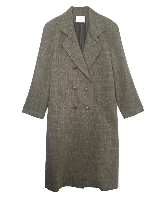 Seasonless Double Breasted Car Coat- Prince of Wales