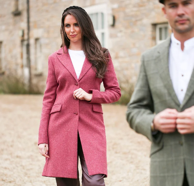 Rose Aisling Donegal Tweed Knee Coat