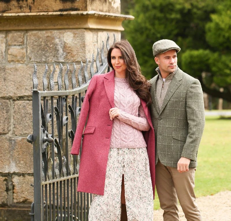 Rose Aisling Donegal Tweed Knee Coat