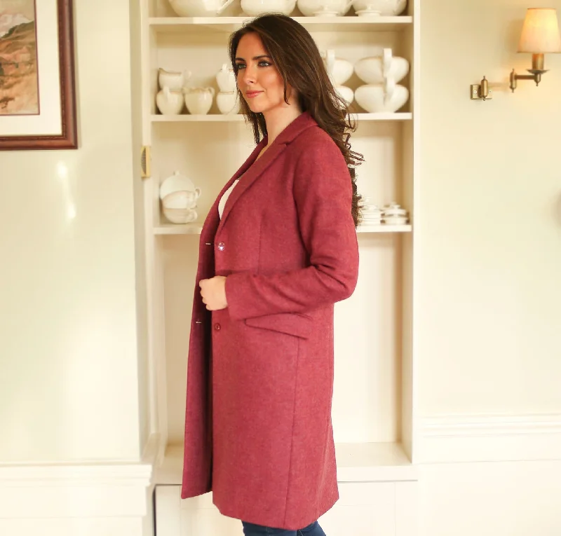 Rose Aisling Donegal Tweed Knee Coat