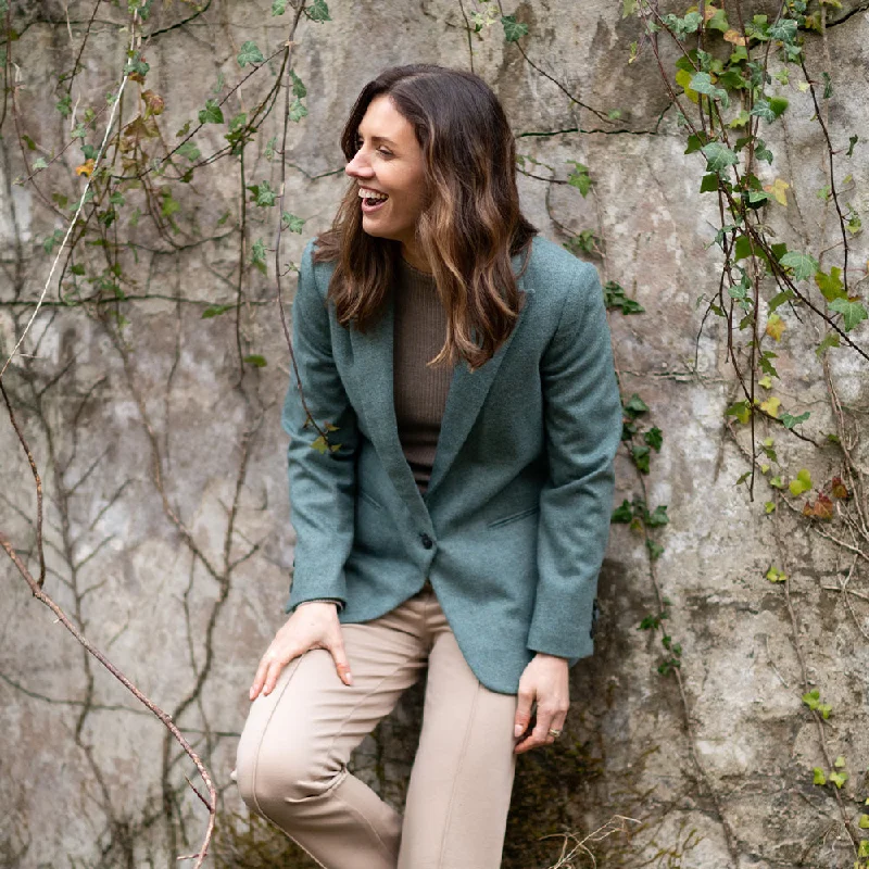 Sea Green Cara Donegal Tweed Blazer