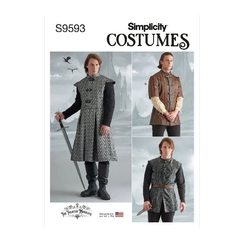 Simplicity Sewing Pattern 9593 Men's Medieval fantasy costumes