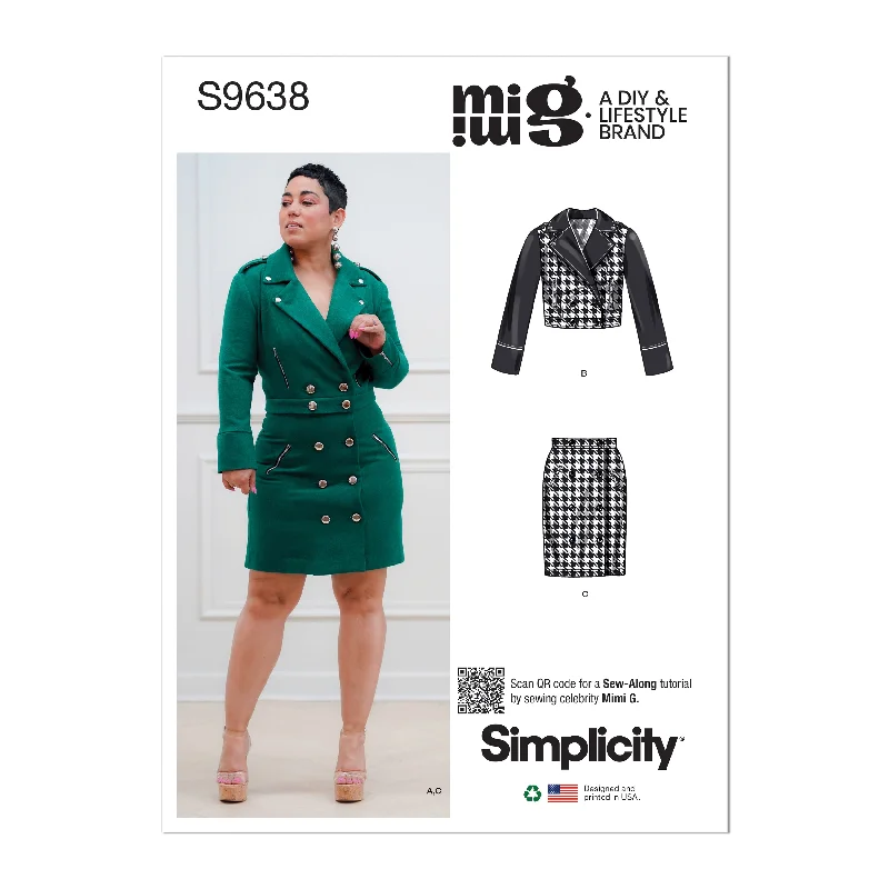 Simplicity sewing pattern 9638 Misses' Jackets and Skirt by Mimi G