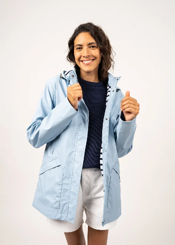 STE MORGANE - Waterproof Raincoat with Hood (LIGHT BLUE)