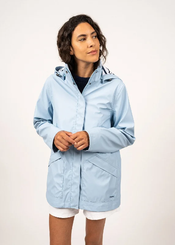 STE MORGANE - Waterproof Raincoat with Hood (LIGHT BLUE)