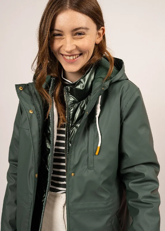 STE VALERIE - 3 in 1 Parka With Removable Quilted Jacket for Women (ARMY GREEN)