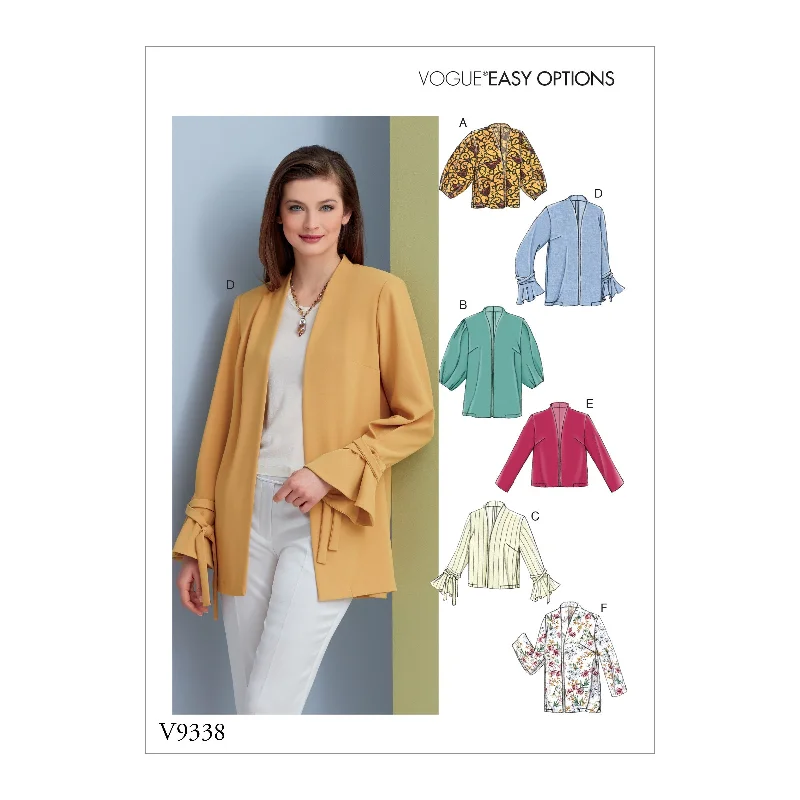 Vogue Pattern 9338 Misses' Jacket Pattern | Very Easy Vogue