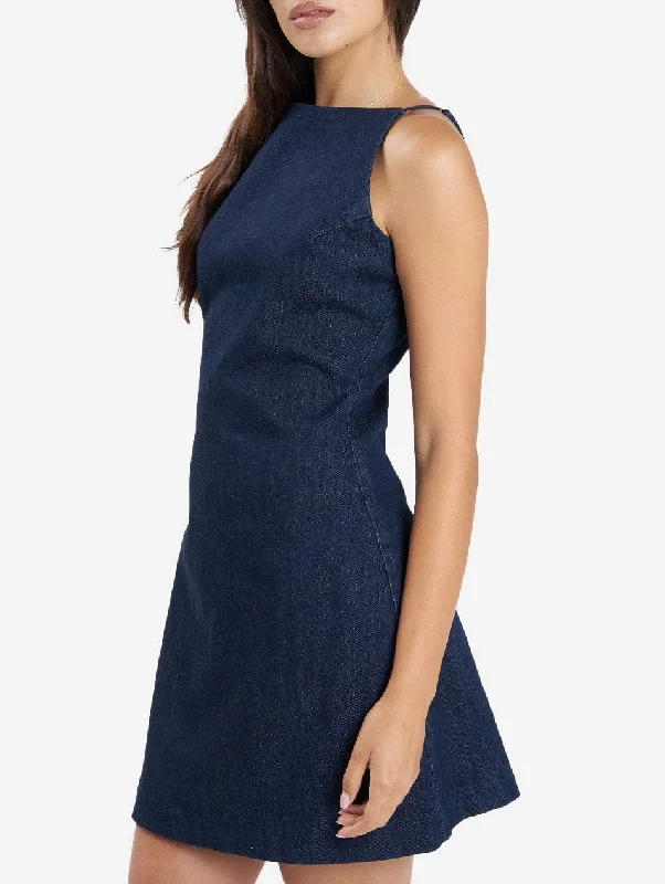 Alessia Denim Mini Dress - Raw Indigo